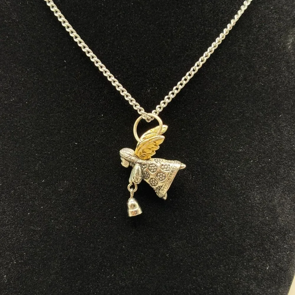 1998 Hallmark Angel Chime Precious Edition Miniature Keepsake Ornament on Chain
